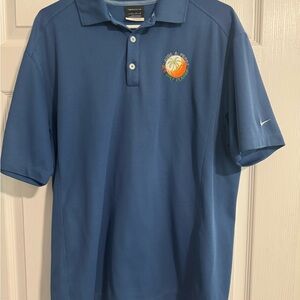 Nike Blue Polo Shirt with Embroidered Logo